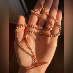 Antique 9k gold watch chain